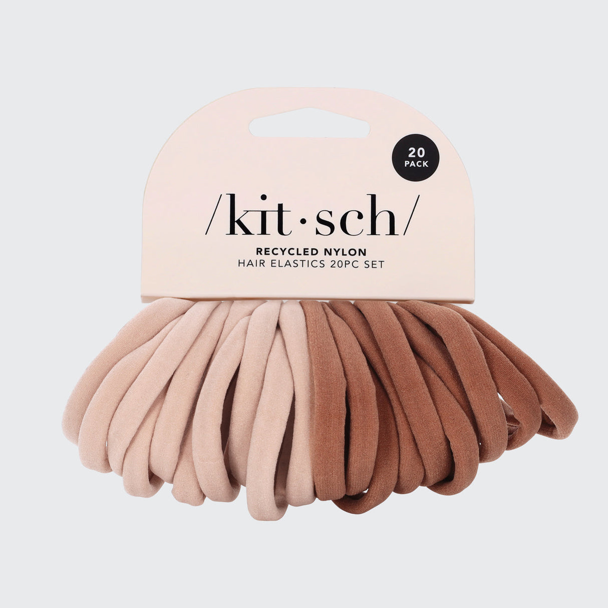 Elastic Hair Ties 20 Pack - Blush - HoneyBug 