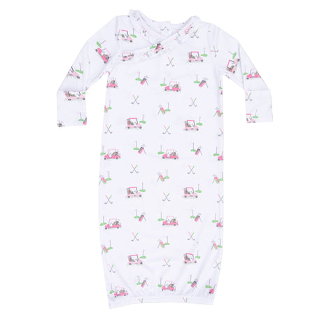 Baby Golf Carts - Pink - Kimono Gown - HoneyBug 