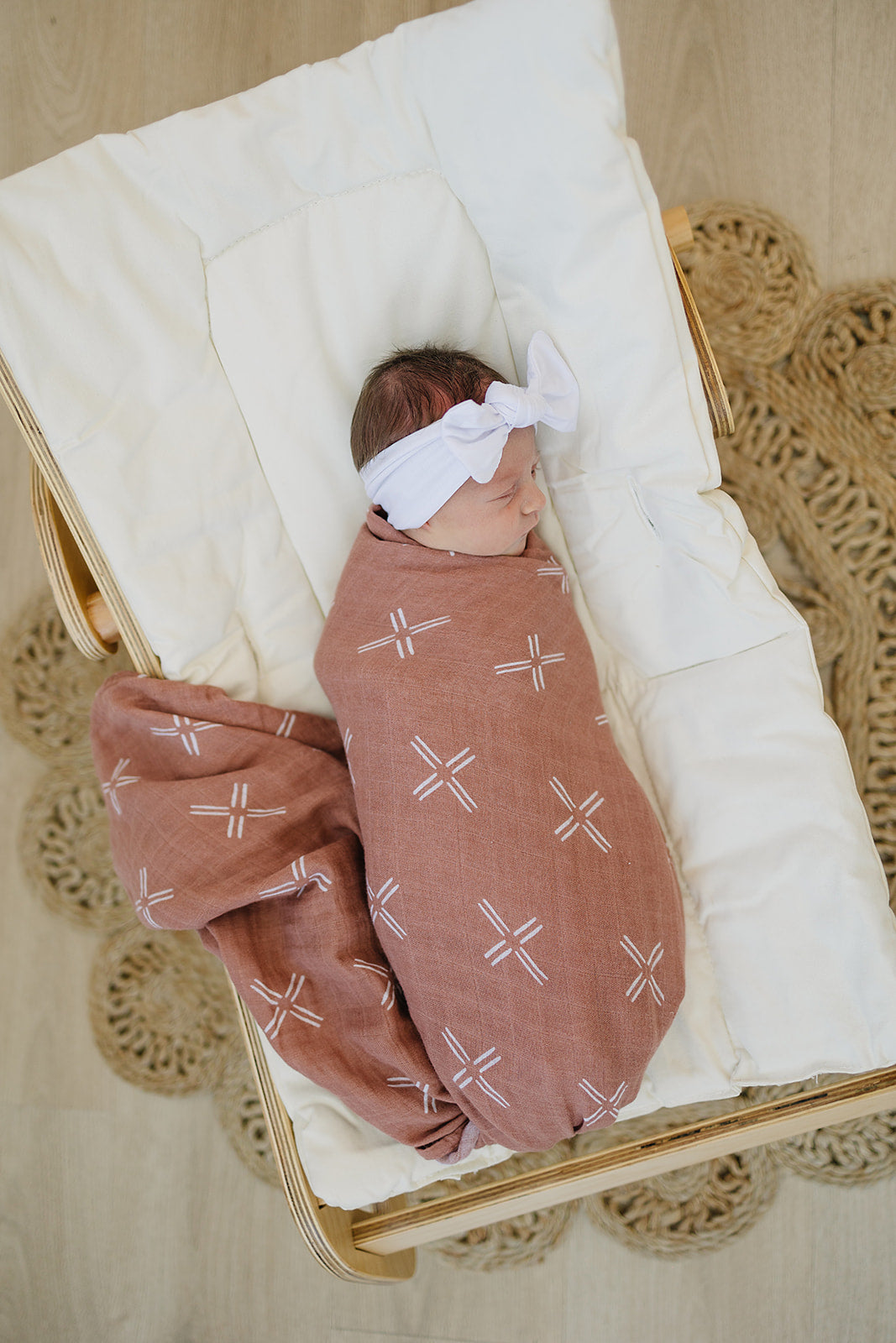 Just Peachy Muslin Swaddle Blanket - HoneyBug 