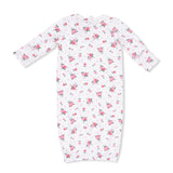 Pink Rosettes - Kimono Gown & Knot Headband