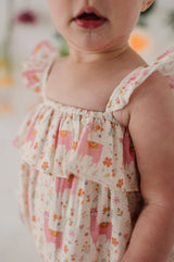 Baby Girl Gauze Bubble Romper