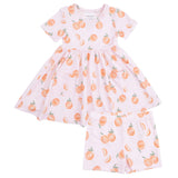 Sweet Peach - Twirly Dress with Cartwheel Short