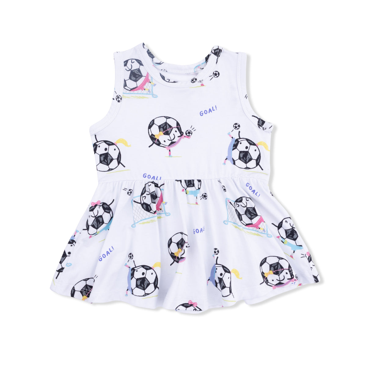 Soccer Balls Playing Soccer Pink - Peplum Tank Top and Bike Short