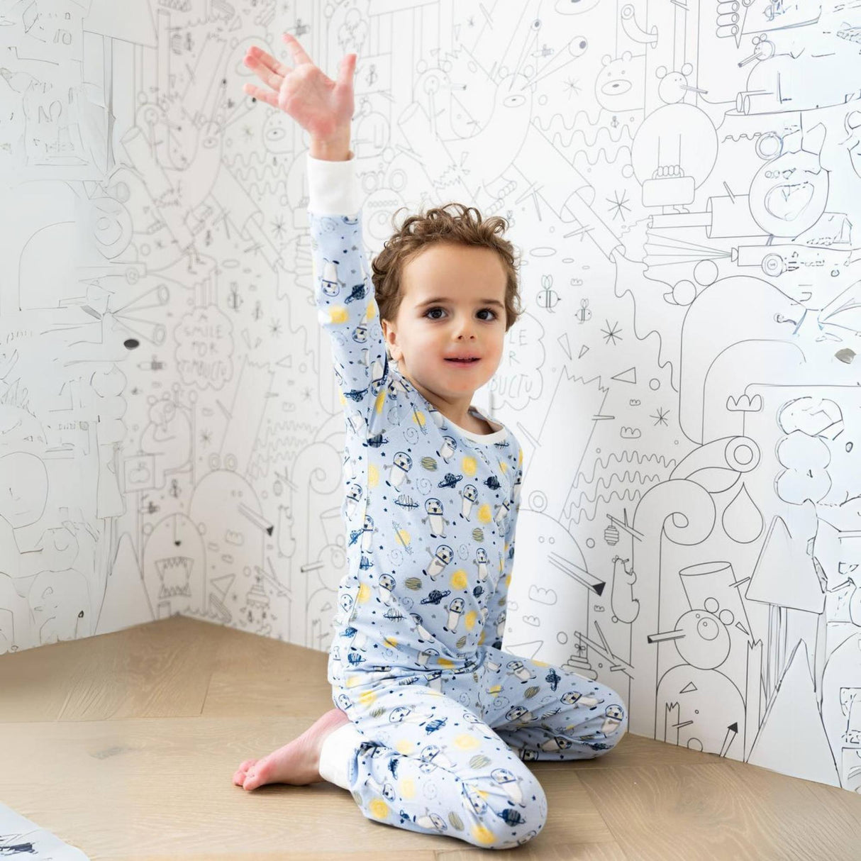Organic Kids Pajamas - Space Bears