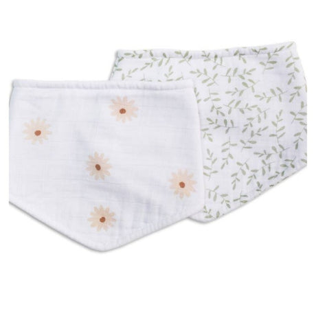 Bandana Bibs 2-pack  - Daisy / Greenery - HoneyBug 