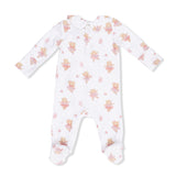 Teddy Bear Ballerina - Smocked Peter Pan Snap Footie