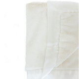 Luxury Satin Border Blanket - Ivory