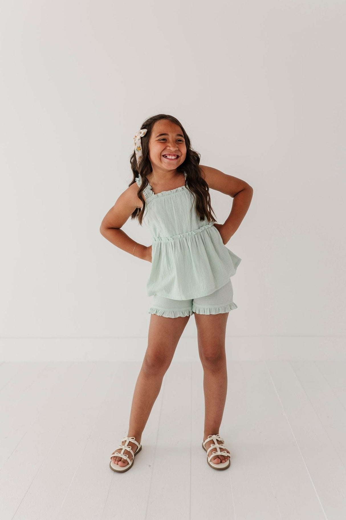 Ruffle Gauze Shorts