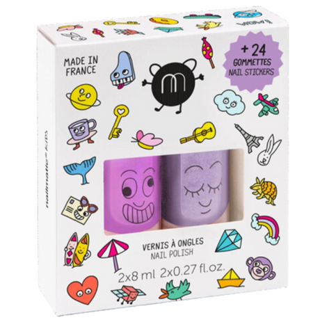 WOW set - Nail polish and stickers - HoneyBug 