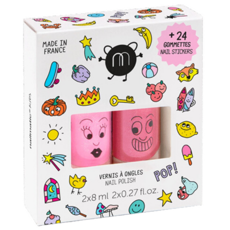 POP set - nail polish and stickers - HoneyBug 