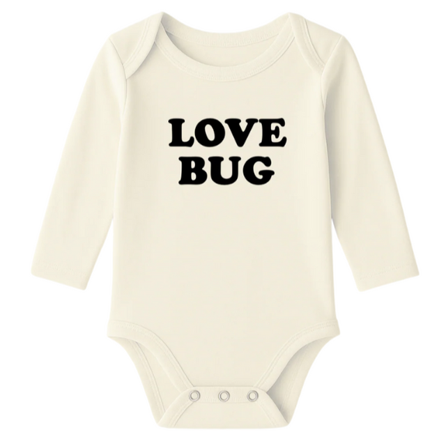 Love Bug Organic Cotton Baby Bodysuit Long Sleeve - HoneyBug 