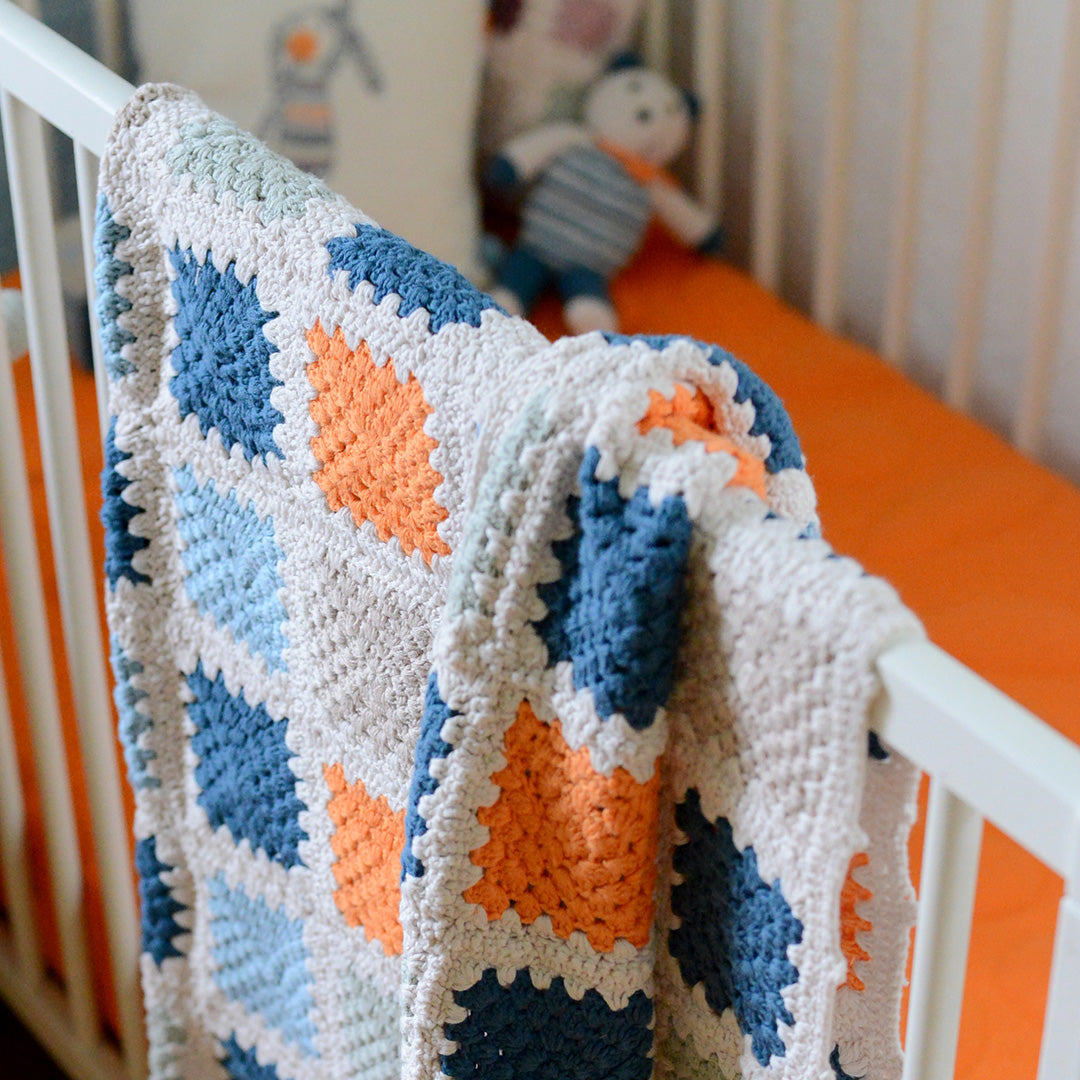 Organic Granny Square Blanket