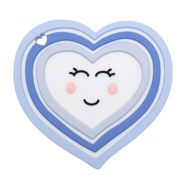 Heart Teether - Blue - HoneyBug 