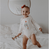 graphic bodysuit | holiday penguin (long sleeve) - HoneyBug 