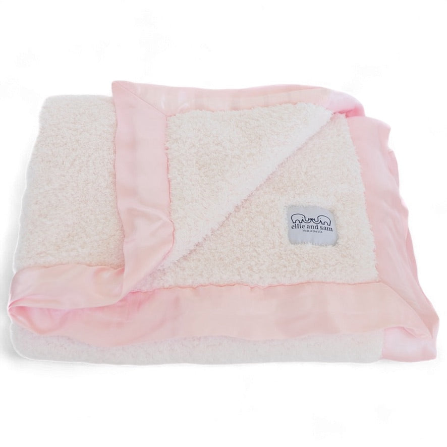 Classic Satin Border Blanket - Pink