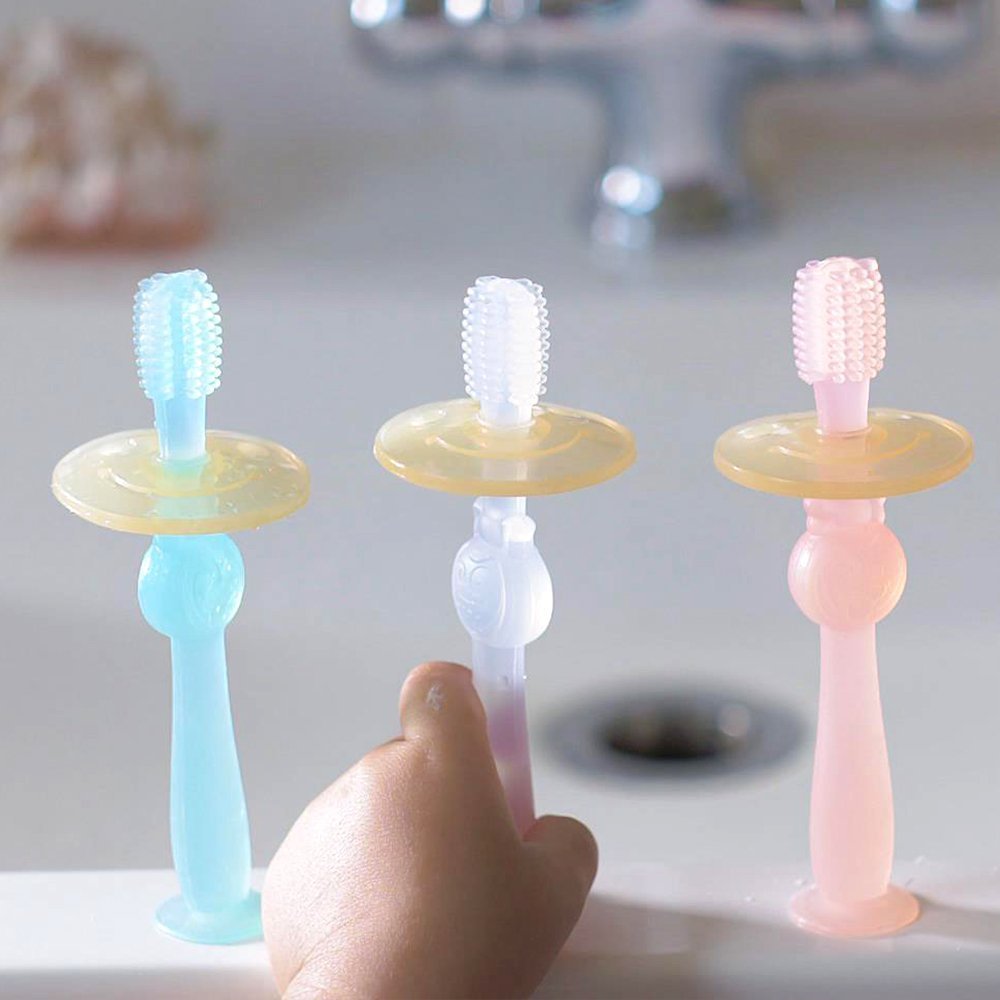 Haakaa 360° Silicone Toothbrush 1 pk - HoneyBug 