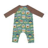 L/S Raglan Romper - National Park Stickers