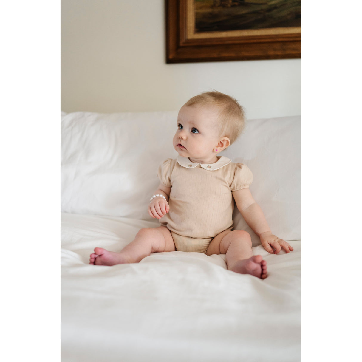 Wide Rib Cotton - Rosebud Collection- Romper - HoneyBug 