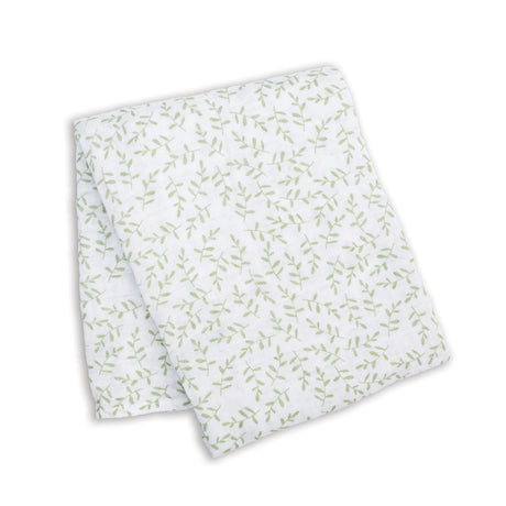 Muslin Cotton Swaddle Blanket - Large - Greenery - HoneyBug 