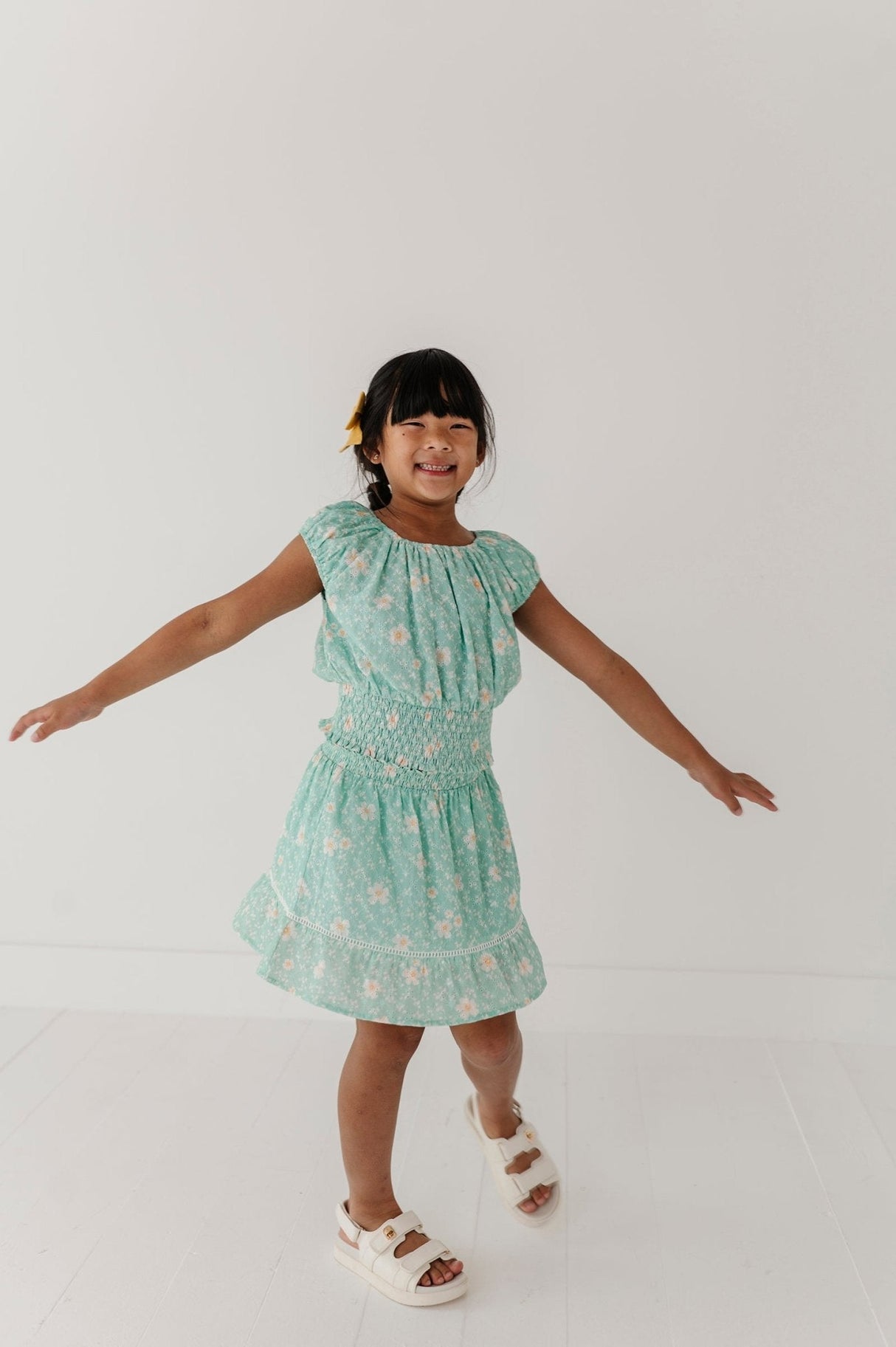 Smocked Eyelet Skirt