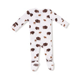 2 Way Zipper Footie - Bison - HoneyBug 
