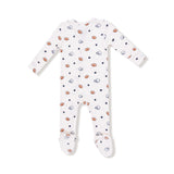 2 Way Zipper Footie - Footballs and Stars - HoneyBug 
