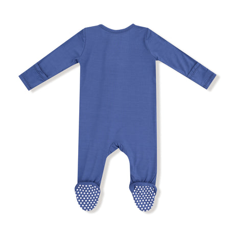 2 Way Zipper Footie - Gray Blue - HoneyBug 