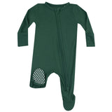 2 Way Zipper Footie - Hunter Green - HoneyBug 