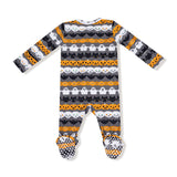 2 Way Zipper Footie - Halloween Paper Garland Glow in the Dark - HoneyBug 