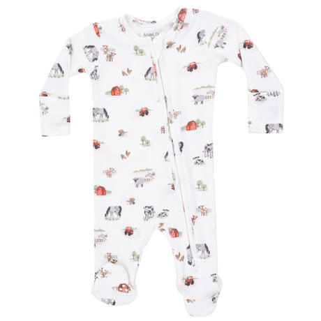 2 Way Zipper Footie - Little Farm - HoneyBug 