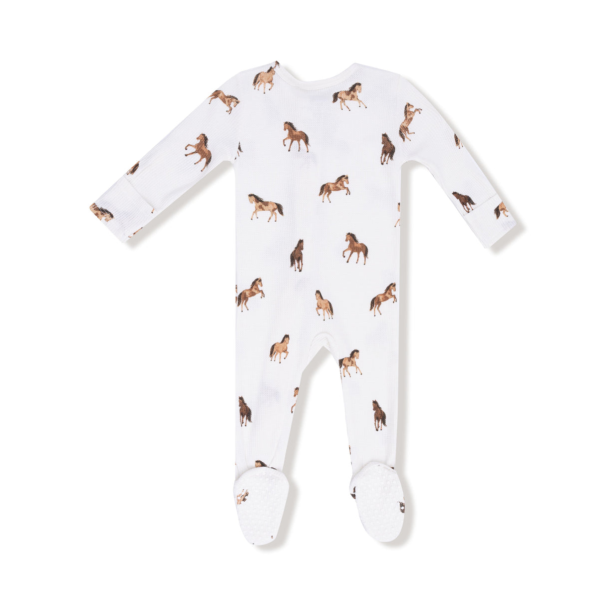 2 Way Zipper Footie - Mini Horses - HoneyBug 