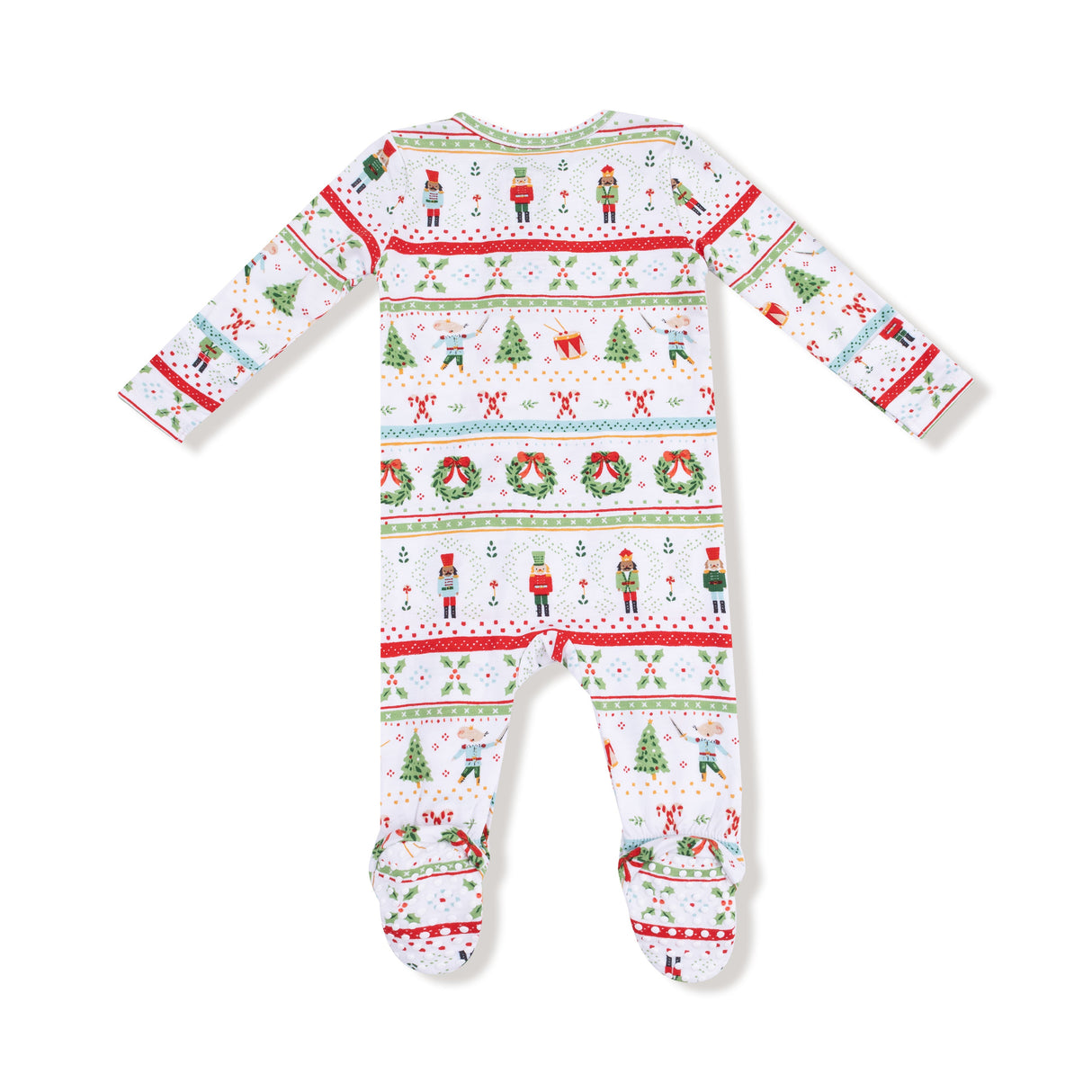 2 Way Zipper Footie - Nutcracker Fair Isle - HoneyBug 