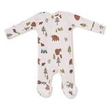 2 Way Zipper Footie - Sweet Brown Bears - HoneyBug 