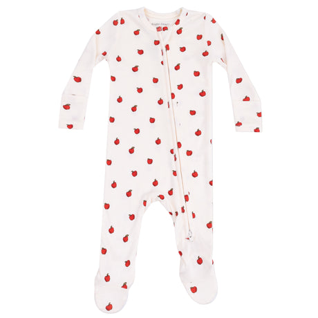 2 Way Zipper Footie - Tiny Apples - HoneyBug 