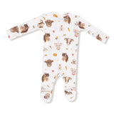 2 Way Zipper Footie - Vintage Baby Farm Animals - HoneyBug 