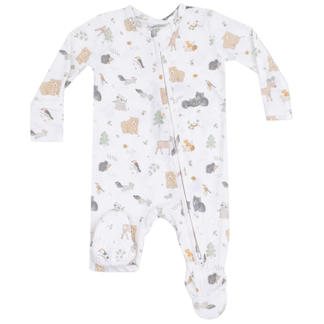 2 Way Zipper Footie - Woodland Babies - HoneyBug 