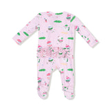 2 Way Zipper Ruffle Back Footie - Golf Pros - Pink - HoneyBug 