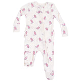 2 Way Zipper Ruffle Back Footie - Petite Cowgirl Boots - HoneyBug 