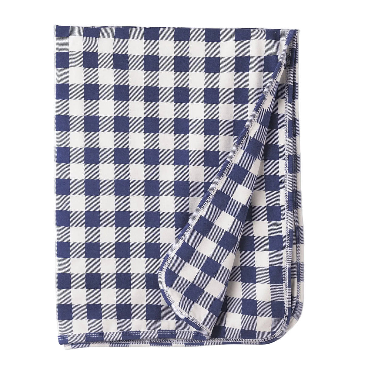 Picnic Plaid/Blue Soft Bamboo Stroller Blanket for Baby