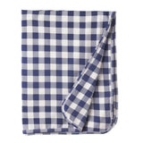 Picnic Plaid/Blue Soft Bamboo Stroller Blanket for Baby
