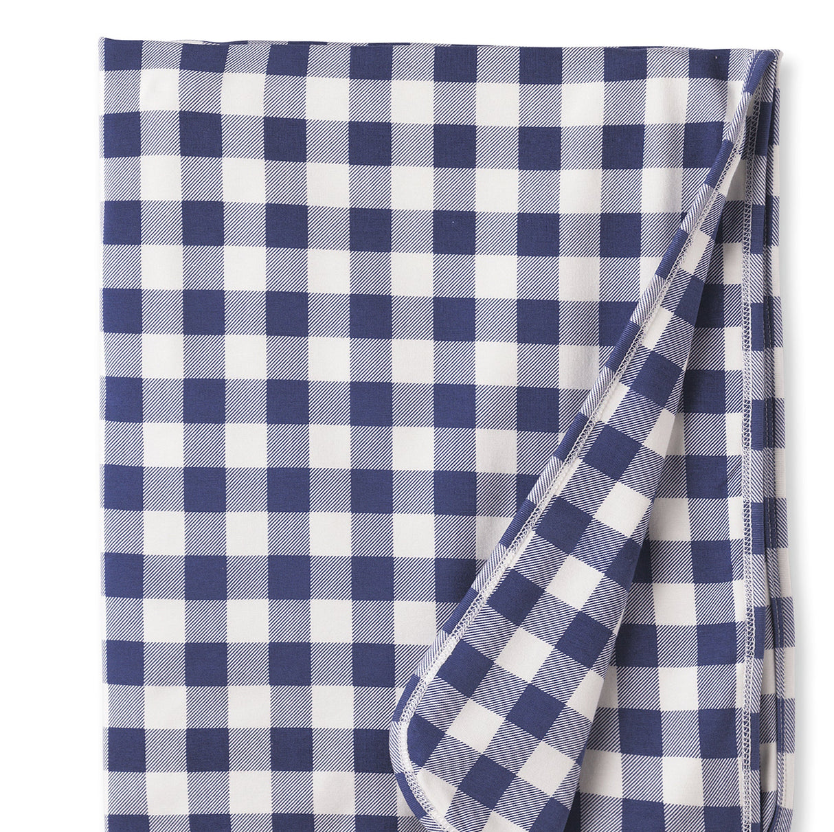 Picnic Plaid/Blue Soft Bamboo Stroller Blanket for Baby