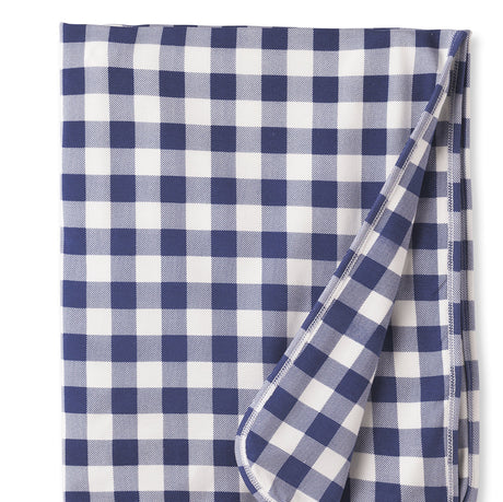 Picnic Plaid/Blue Soft Bamboo Stroller Blanket for Baby
