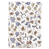 Touchdown Baby Boy Bamboo Football Stroller Blanket - HoneyBug 