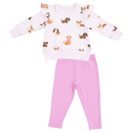 Ruffle Sweatshirt + Legging Set - HoneyBug 