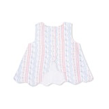 Tulip Stripe - Scallop Back Top with Bloomer & Headband