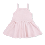 Solid Veiled Pink - Tank with Peplum