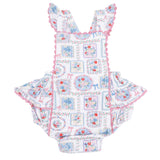 Julep's Floral Patchwork - Ric Rac Ruffle Sunsuit