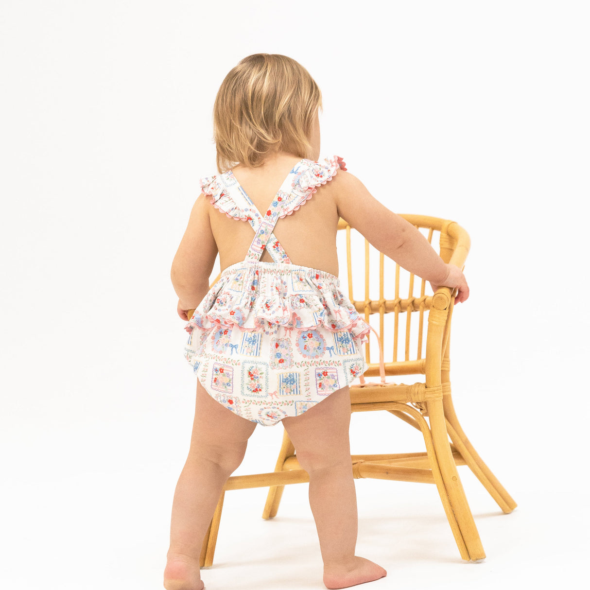 Julep's Floral Patchwork - Ric Rac Ruffle Sunsuit