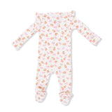 Little Peaches - 2 Way Ruffle Sleeve Zipper Footie
