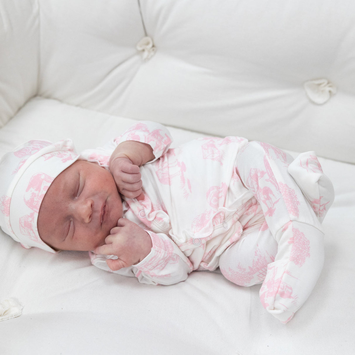 Puppy Toile Pink - Take Me Home Set with Convertible Pant